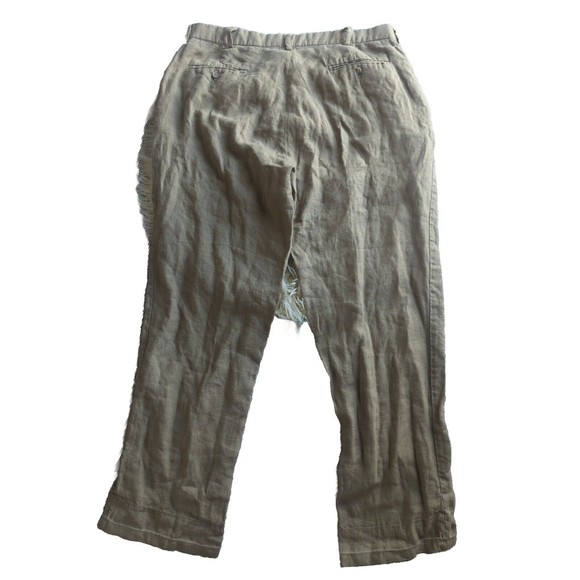 VTG Polo By Ralph Lauren Men’s Linen Flax BrownCASUAL DRESS PANTS TROUSERS 36/30 - Picture 11 of 15